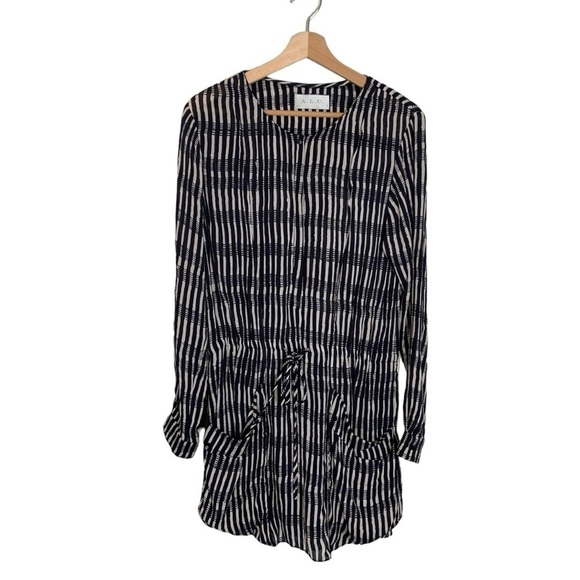 ALC Simona Silk Long Sleeve Mini Dress Size Small - Picture 2 of 11